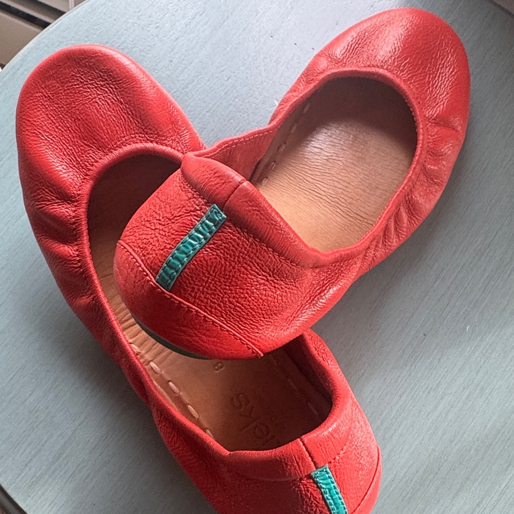 Tieks POPPY Red Leather Flats - Picture 5 of 13